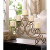 Accent Plus Cast Iron Antiqued Scrolled Candle Holder