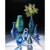 Accent Plus Ocean Blue Art Glass Vase