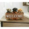 Accent Plus Cute Puppies Welcome Plaque