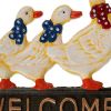 Accent Plus Cast Iron Welcome Garden Stake with Ducks