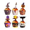 96pcs Halloween Cupcake Decorations Cupcake Toppers Wrappers and Cake Insert