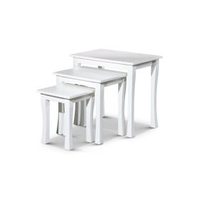 3-Piece Nesting Table Set; White