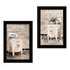 Trendy Decor 4U "Laundry Room" Framed Wall Art; Modern Home Decor 2 Piece Vignette for Living Room; Bedroom & Farmhouse Wall Decoration by Billy Jacob