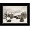 Trendy Decor 4U "Farmhouse Christmas" Framed Wall Art; Modern Home Decor Framed Print for Living Room; Bedroom & Farmhouse Wall Decoration by Lori Dei