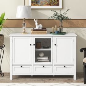 U_STYLE 44.9'' Accent Cabinet Modern Console Table Sideboard for Living Room Dining Room With 2 Doors; 3 Drawers