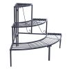 3 Tier Quarter Round Plant Corner Shelf Plant Stand Outdoor YF