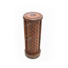 WILLART Wooden Hand Carved Coffin Incense Burner Incense Holder;  Incense Stick Stand;  Stick Holder;  Incense Burners | Handmade (Dimension : 10 inch
