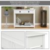 TREXM Console Table with 2 Drawers and Bottom Shelf; Entryway Accent Sofa Table (White)