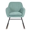 Upholstered Fabric ROCKING CHAIR - MINT GREEN