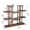 Nine-layer flower garden shelf-heavy burnt color