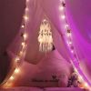 Manual Night Light Double Layer Dreamcatcher Wind Chimes Pendant Room Decoration