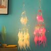 Manual Night Light Double Layer Dreamcatcher Wind Chimes Pendant Room Decoration