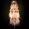 Manual Night Light Double Layer Dreamcatcher Wind Chimes Pendant Room Decoration