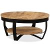 vidaXL Coffee Table Solid Rough Mango Wood 25.6"x12.6"