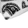 20 x 20 Square Accent Throw Pillow; Paisley Print; With Filler; Black; White