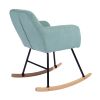 Upholstered Fabric ROCKING CHAIR - MINT GREEN