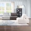 Upholstered Seating Armless Accent Chair Leisure Sofa Lounge Chair Lazy Sofa Barrel Chair for Living Room Corner Bedroom Office; Lambskin Sherpa; Whit