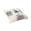 18 x 18 Square Accent Throw Pillow; Meditating Buddha; Soft Polyester Filling; Gray; White