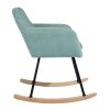 Upholstered Fabric ROCKING CHAIR - MINT GREEN