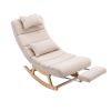 COOLMORE living room Comfortable rocking chair living room chair Beige