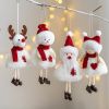 Christmas Plush Doll Cloth Art Old Man Snowman Elk Small Pendant Christmas Tree Decoration