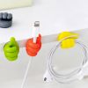 10pcs Random Color Small Hand Cable Organizer; No Punching Thumb Wire Holder