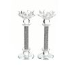 Ambrose Exquisite 2-Piece Candle Holders in Silver (Gift Box Included)