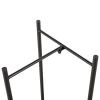 35.4"H Modern Folding Plant Stand, 2-Tier Metal Potted Plant Holder with 2 Round Trays for Indoor and Outdoor Use, Black XH