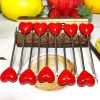 10pcs; Love Fruit Forks; Stainless Steel Cake Fork Set; Home Snacks Tableware Set; Kitchen Household Items; Valentine's Day Party Favors