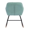 Upholstered Fabric ROCKING CHAIR - MINT GREEN