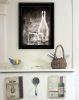 "Moody Gray Glassware Still Life" by Bluebird Barn; Ready to Hang Framed Print; Black Frame