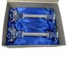 Ambrose Exquisite 2-Piece Candle Holders in Silver (Gift Box Included)