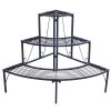 3 Tier Quarter Round Plant Corner Shelf Plant Stand Outdoor YF