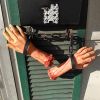 Fake Human Arm Hands Bloody Dead Body Parts Haunted House Halloween Decorations, 2-Pieces (Left and Right)