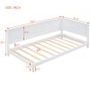 Twin Size Wood Daybed/Sofa Bed; White