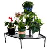 3 Tier Quarter Round Plant Corner Shelf Plant Stand Outdoor YF