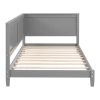 Twin Size Wood Daybed/Sofa Bed; Gray