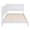 Twin Size Wood Daybed/Sofa Bed; White