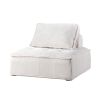 Upholstered Seating Armless Accent Chair Leisure Sofa Lounge Chair Lazy Sofa Barrel Chair for Living Room Corner Bedroom Office; Lambskin Sherpa; Whit