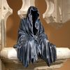 Halloween Ornament 2022,Lord of Mysteries in Black Ornament Thriller Black Robe Gothic Garden Ornament Resin Craft Ornament