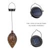 1pc Garden Solar Landscape Light LED Lantern Outdoor Hanging Waterproof Light Courtyard Hollow Decorative Projection Lamp