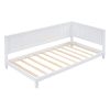 Twin Size Wood Daybed/Sofa Bed; White