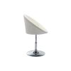 Hengming Round Tufted Back Chair Living Room Chair Contemporary Height Adjustable Vanity Chair 360Â¬âˆž Swivel Accent Chair Modern Look; White