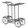 Artisasset Garden Cart Stand & Flower Pot Plant Holder Display Rack, 6 Tiers, Parisian Style - Perfect for Home, Garden, Patio Black RT