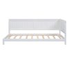 Twin Size Wood Daybed/Sofa Bed; White