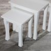 3-Piece Nesting Table Set; White