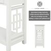 TREXM Console Table with 2 Drawers and Bottom Shelf; Entryway Accent Sofa Table (White)