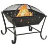 vidaXL Fire Pit with Poker 24.4" XXL Steel