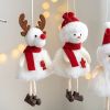 Christmas Plush Doll Cloth Art Old Man Snowman Elk Small Pendant Christmas Tree Decoration