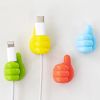 10pcs Random Color Small Hand Cable Organizer; No Punching Thumb Wire Holder